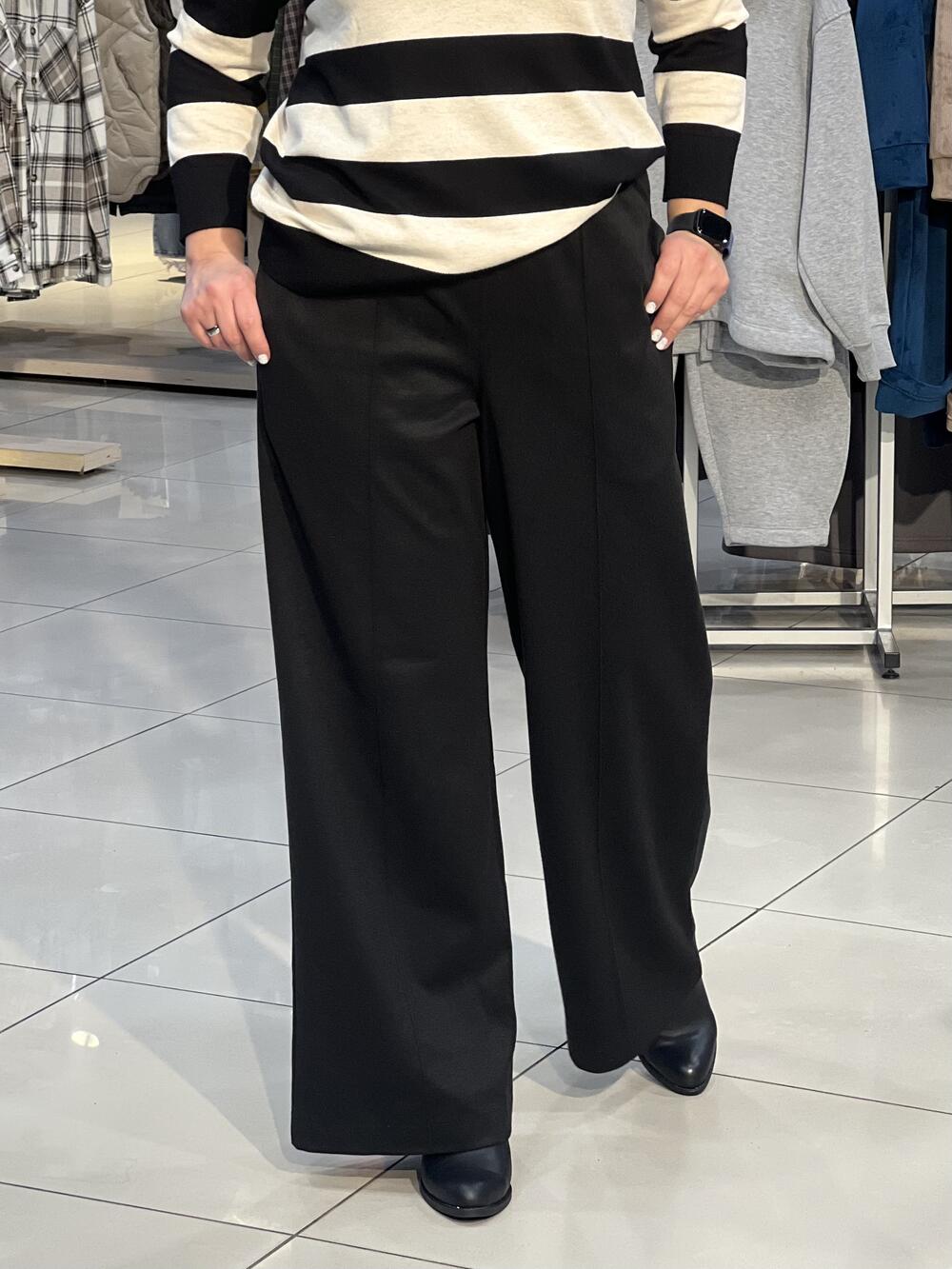 Брюки LP SIM №8 палаццо кашемір чорний, 42/S