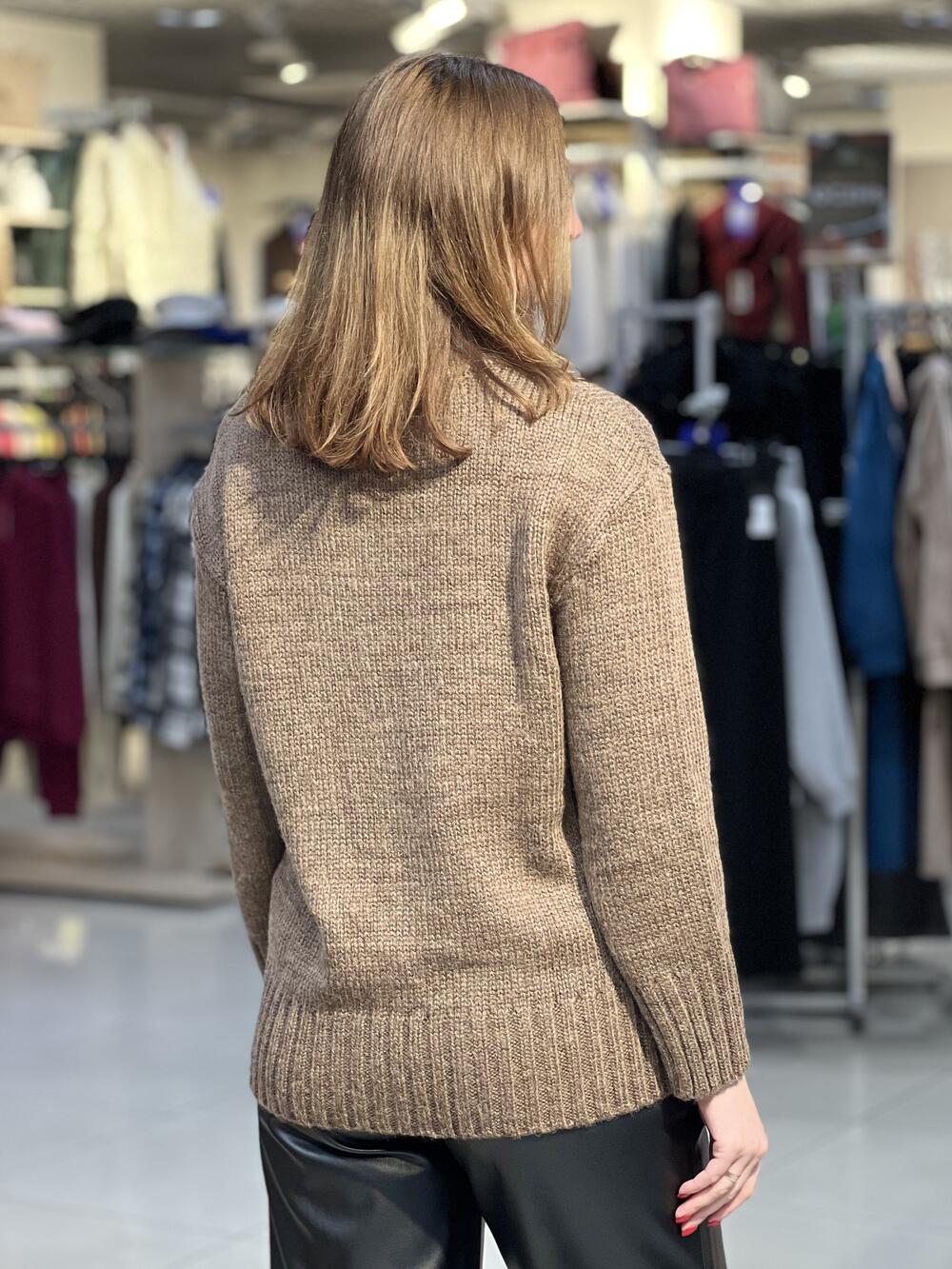 Светр LP 2846 подовжений вільна горловина бронза, 42-44