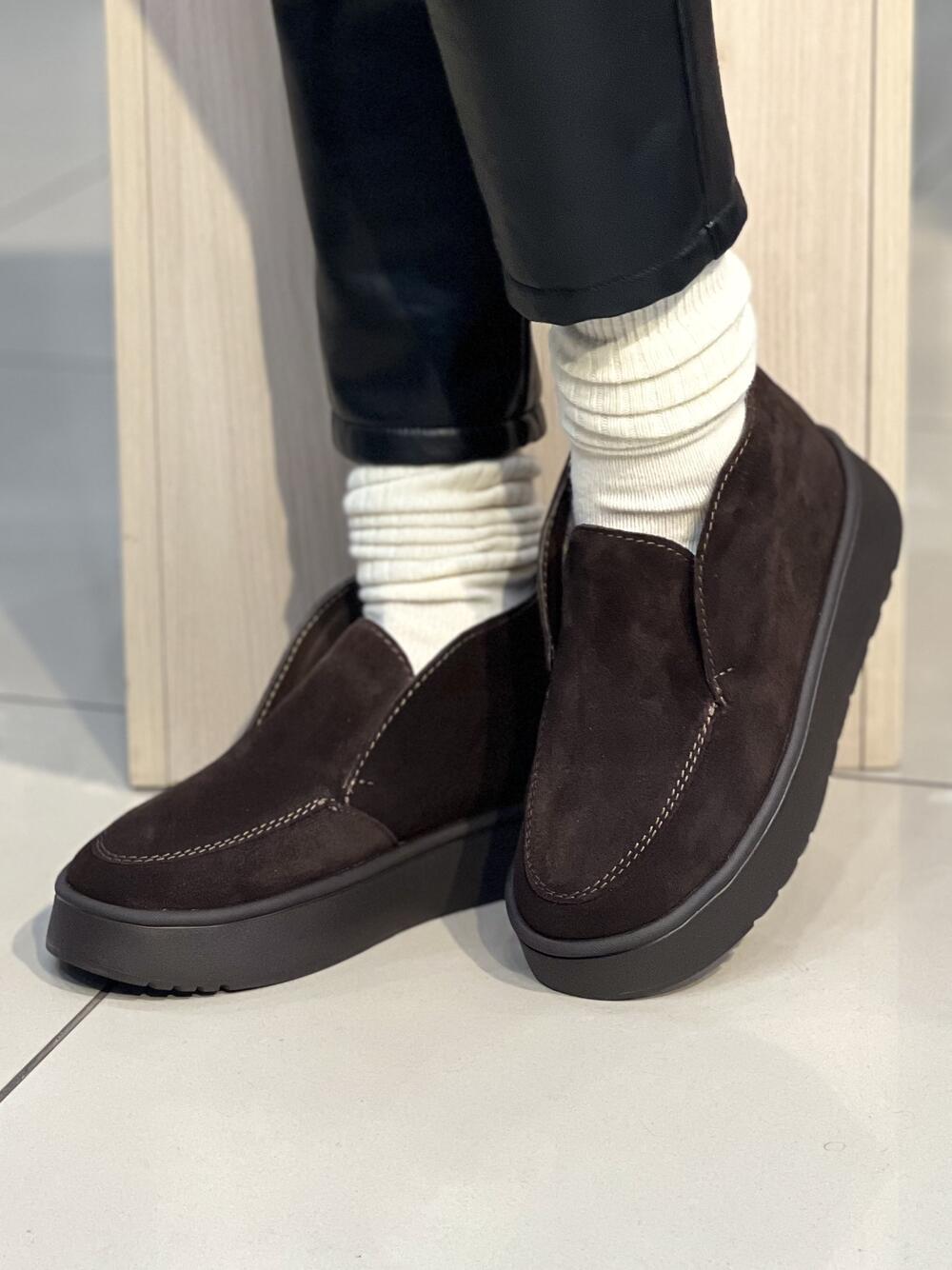 Черевики LP 705311 Lora Piana утеплені байкою шоколад, 37