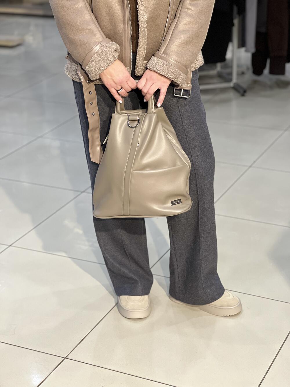 Рюкзак 198 екошкіра бежевий