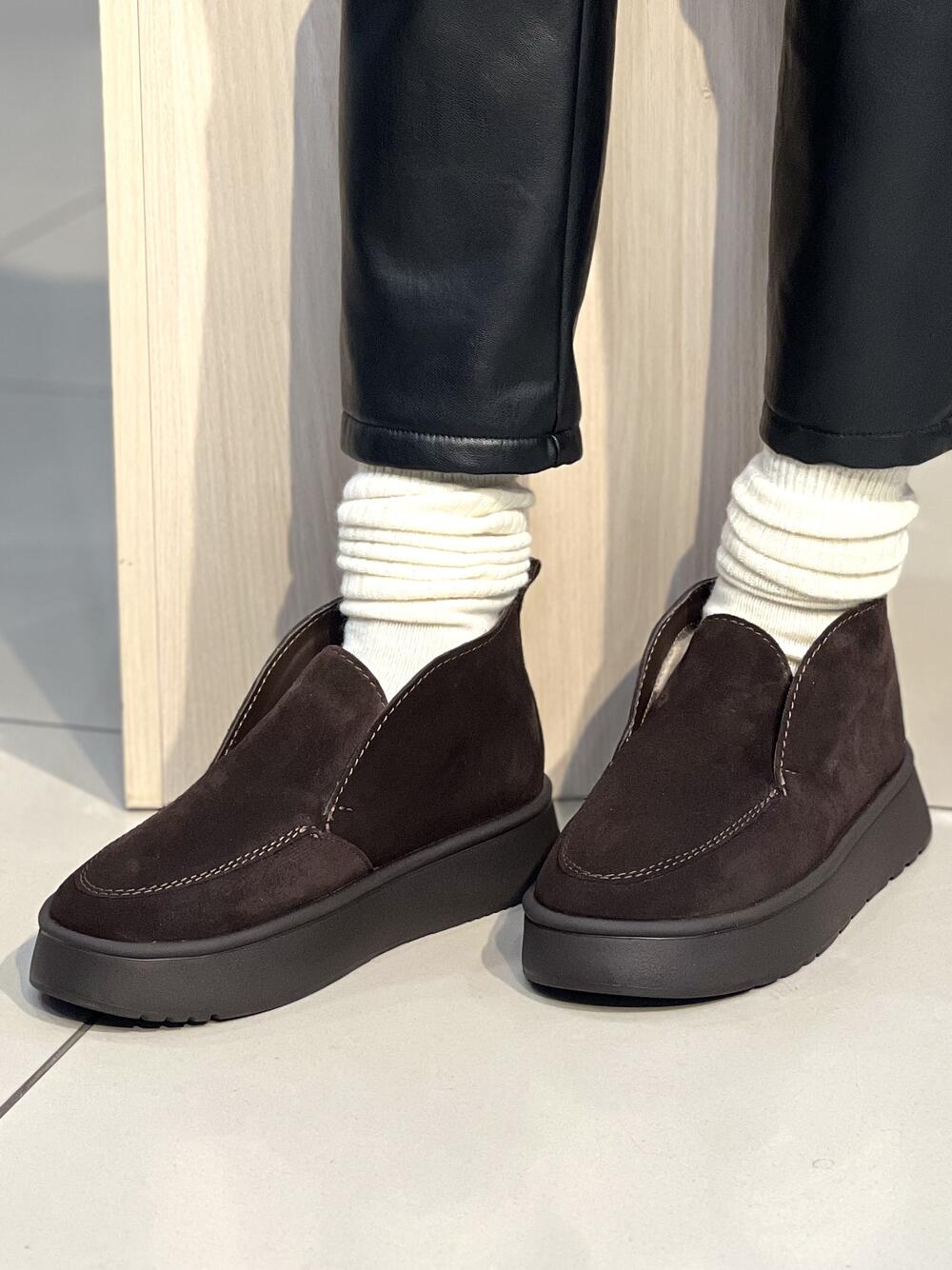 Черевики LP 705311 Lora Piana утеплені байкою шоколад, 39