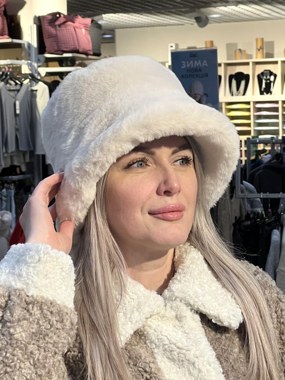 Шапка-панама Odissey штучне хутро Бісквіт бісквіт