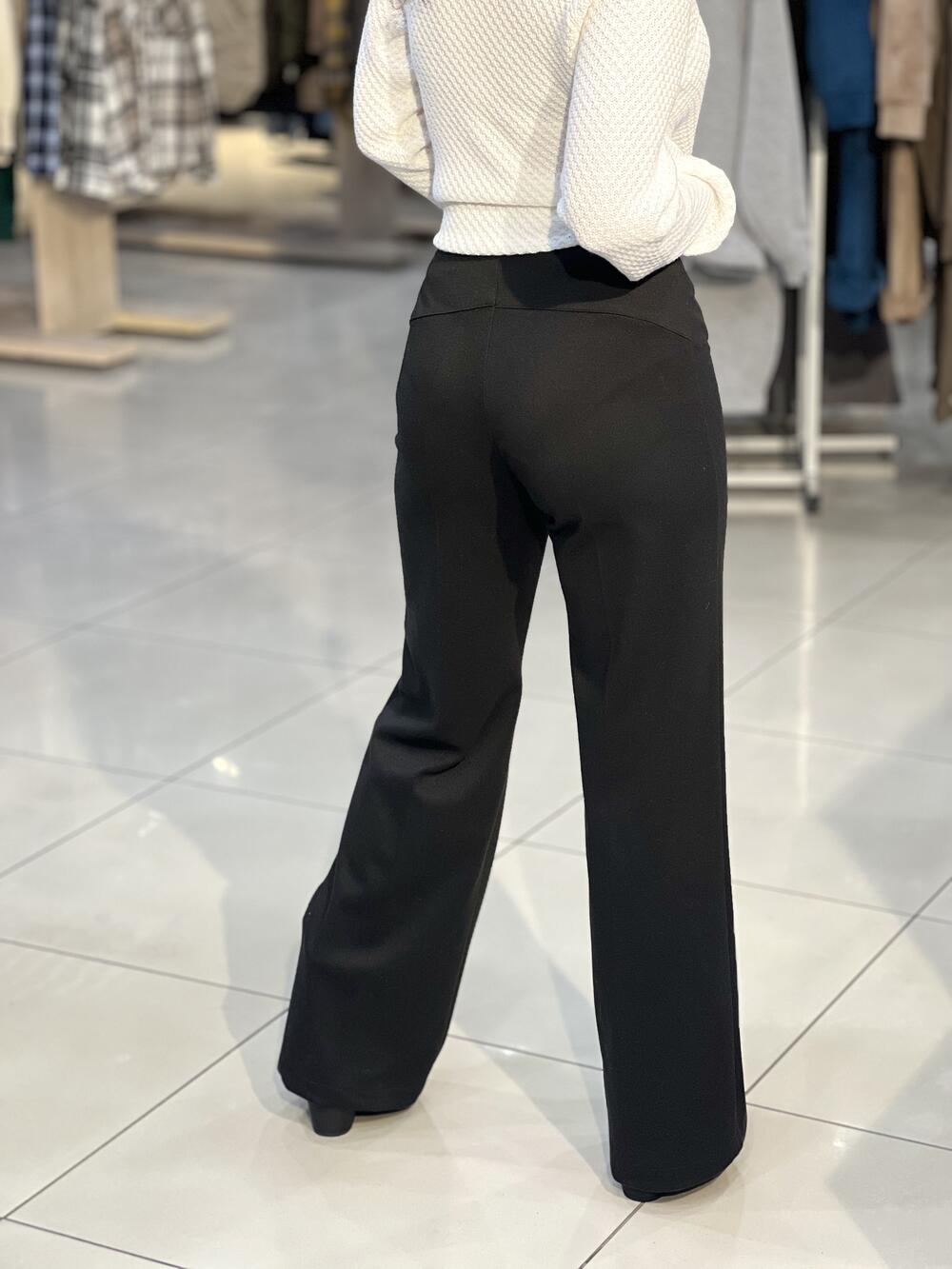 Брюки LP 9069 палаццо кашемір чорний, 40-46