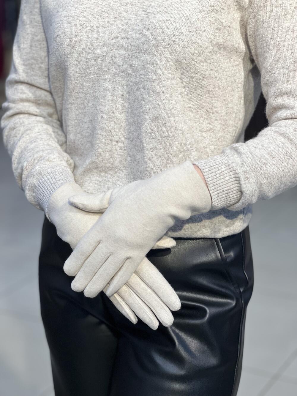 Рукавички RONAERDO КАШЕМІР пустишка сенсор бежевий