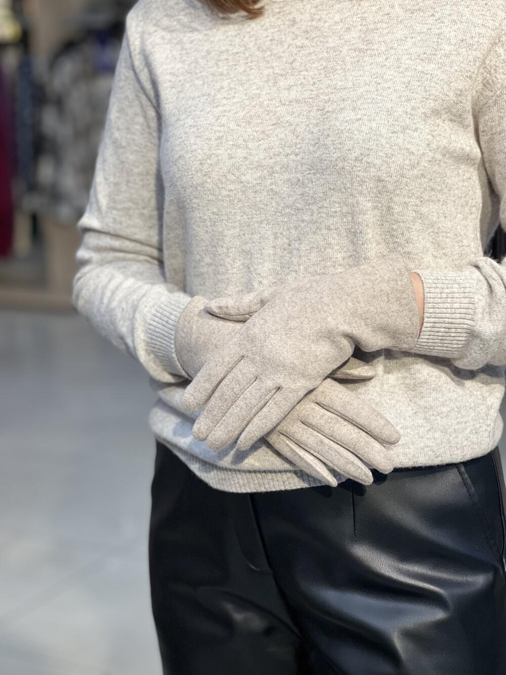 Рукавички RONAERDO КАШЕМІР пустишка сенсор бежевий меланж