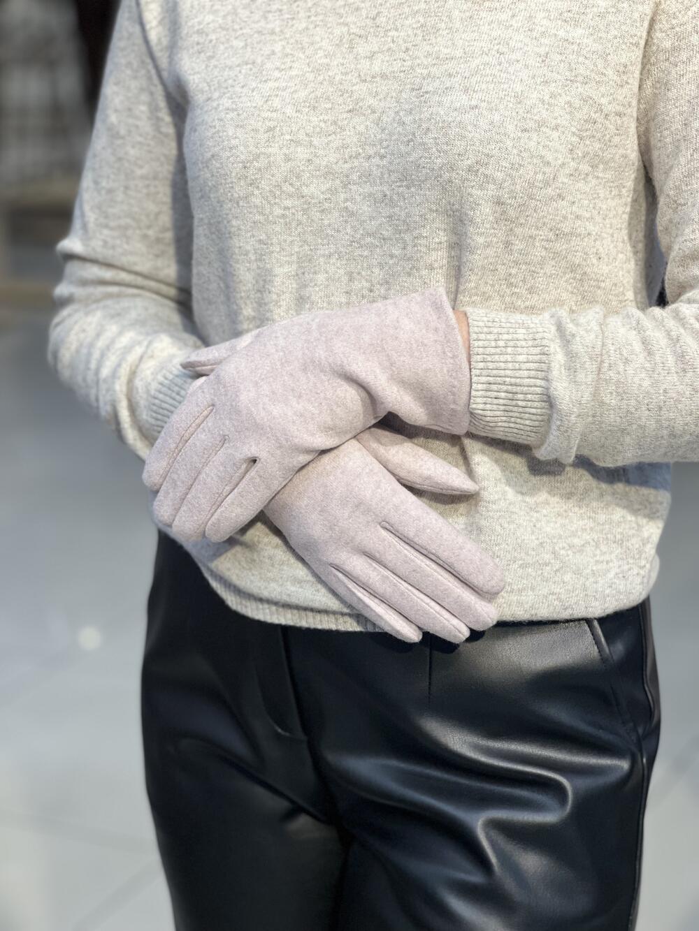 Рукавички RONAERDO КАШЕМІР пустишка сенсор ліловий