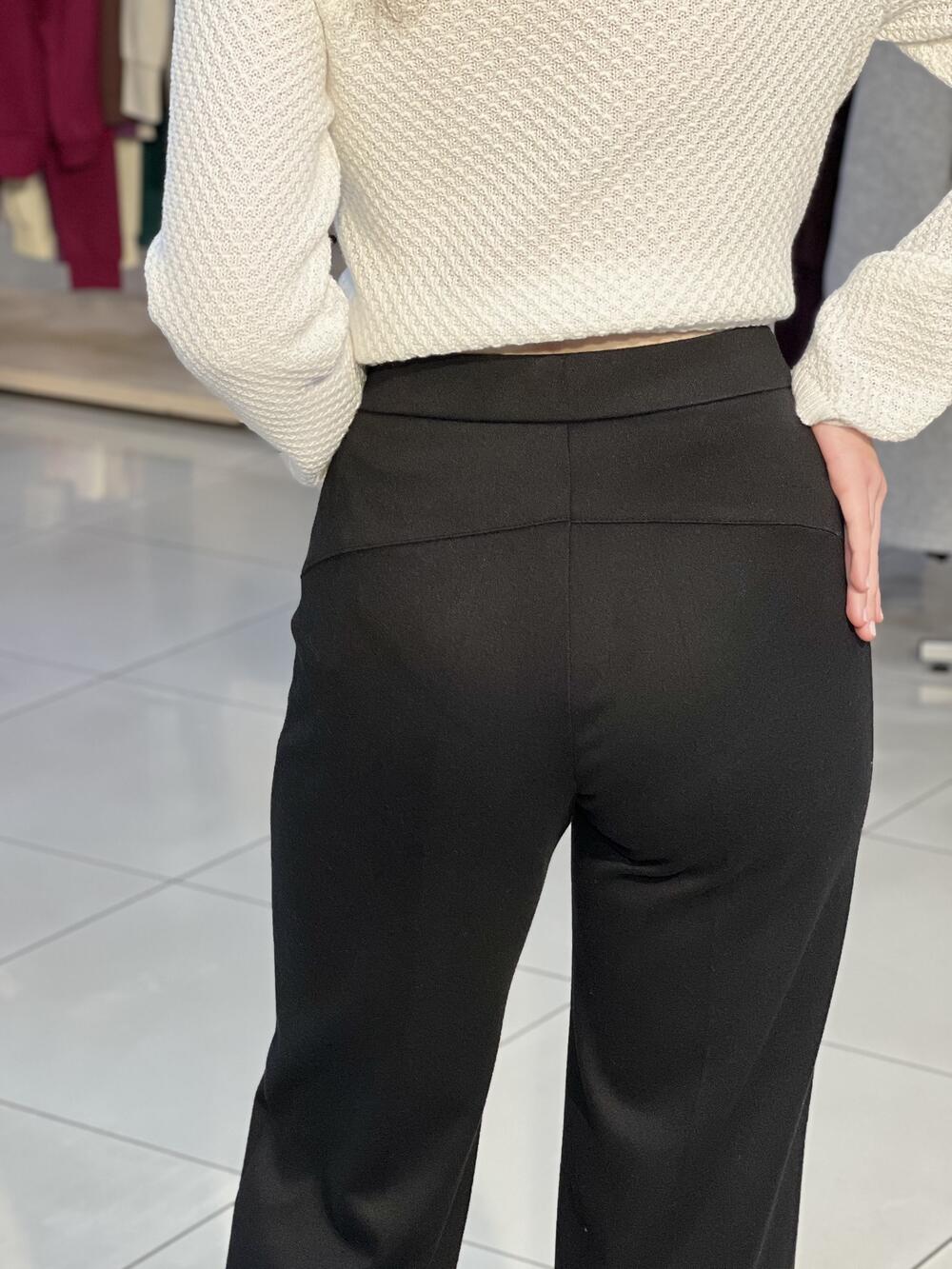 Брюки LP 9069 палаццо кашемір чорний, 36-42