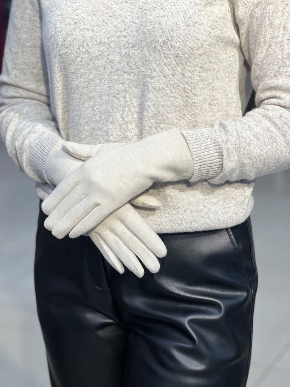 Рукавички RONAERDO КАШЕМІР пустишка сенсор бежевий