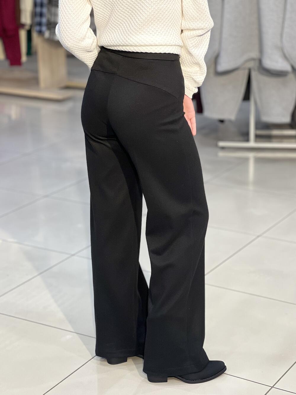 Брюки LP 9069 палаццо кашемір чорний, 40-46