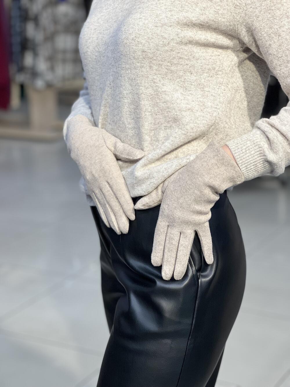 Рукавички RONAERDO КАШЕМІР пустишка сенсор бежевий меланж