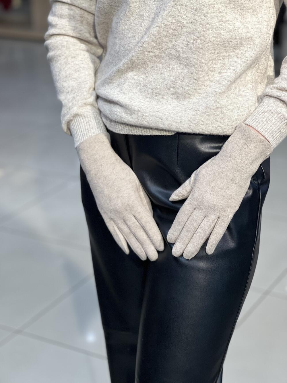 Рукавички RONAERDO КАШЕМІР пустишка сенсор бежевий меланж