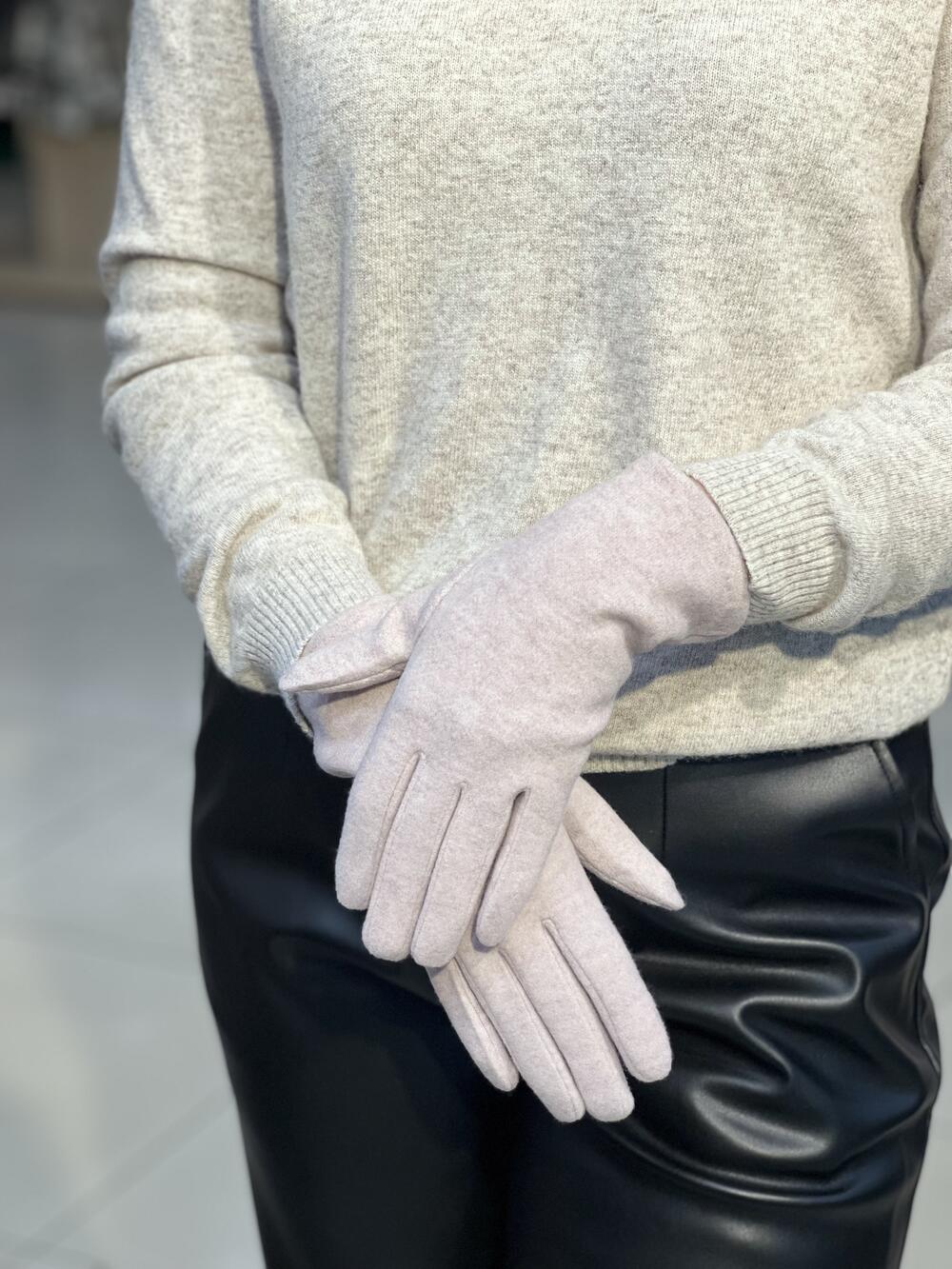 Рукавички RONAERDO КАШЕМІР пустишка сенсор ліловий