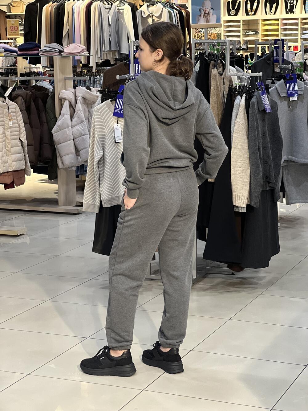 Костюм LP LC026h/LC029j зіп-худі і джогери т.сірий меланж, M