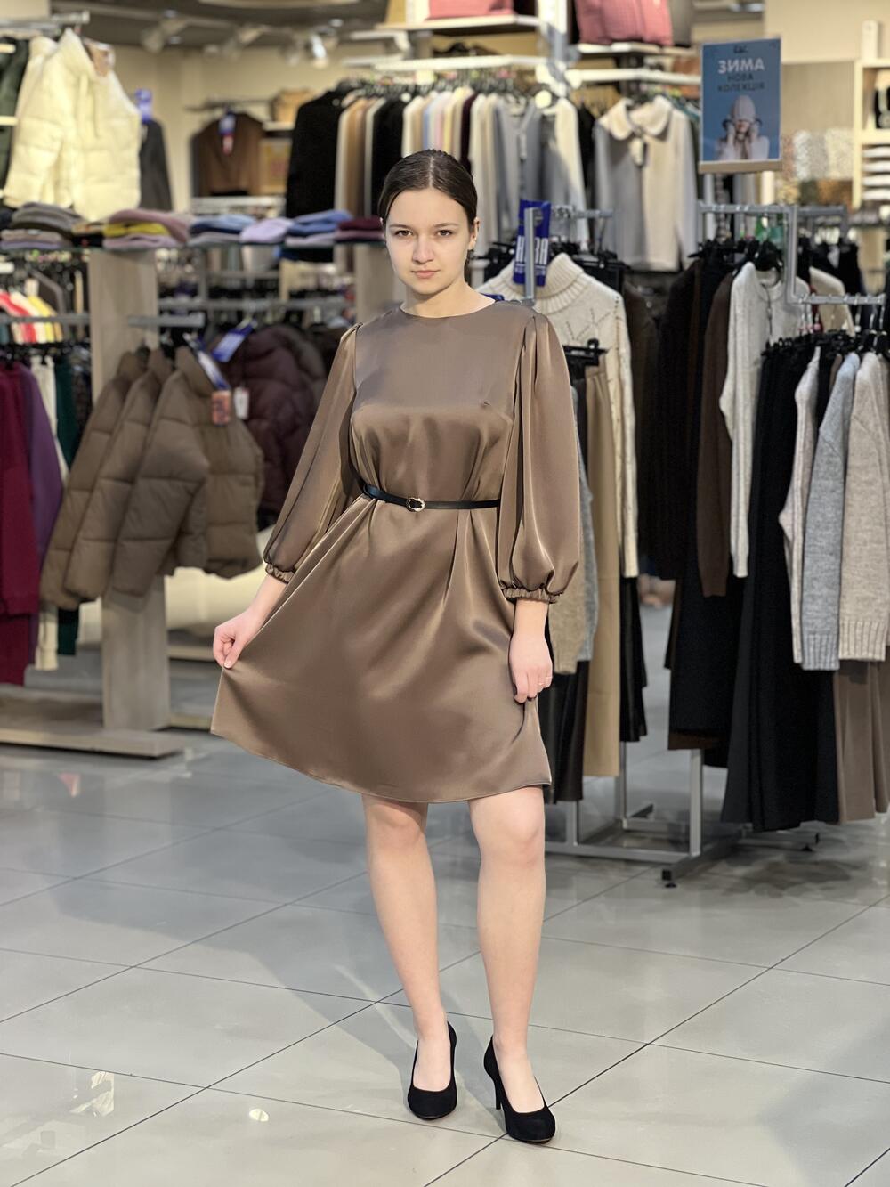 Сукня LP 7113 коротка атлас 