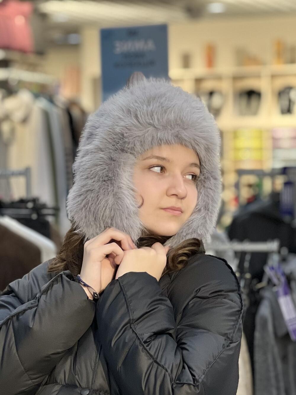 Шапка-вушанка Malisa РУТ штучне хутро сірий