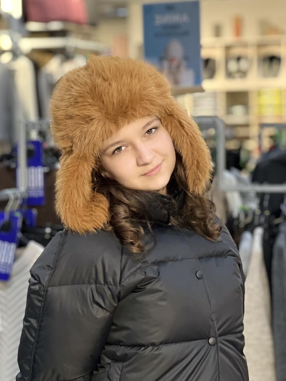 Шапка-вушанка Malisa РУТ штучне хутро карамель