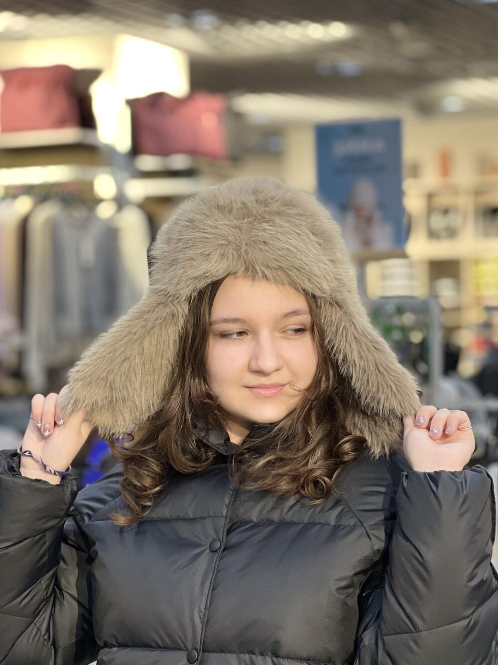 Шапка-вушанка Malisa РУТ штучне хутро капучино