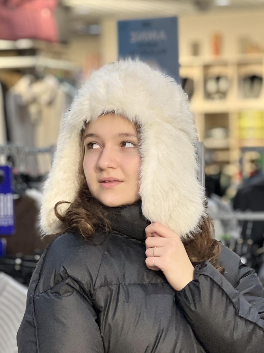 Шапка-вушанка Malisa РУТ штучне хутро білий