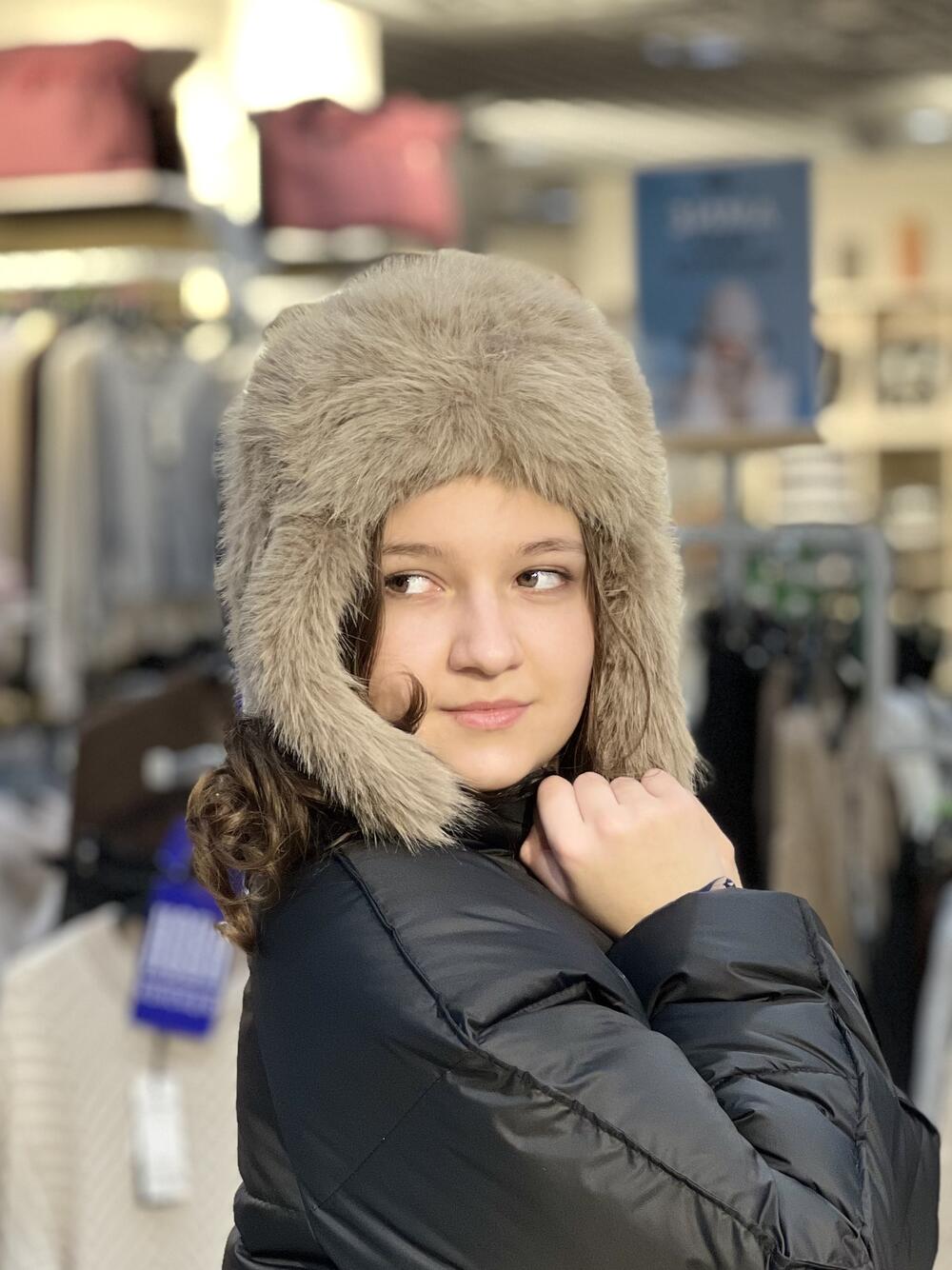 Шапка-вушанка Malisa РУТ штучне хутро капучино