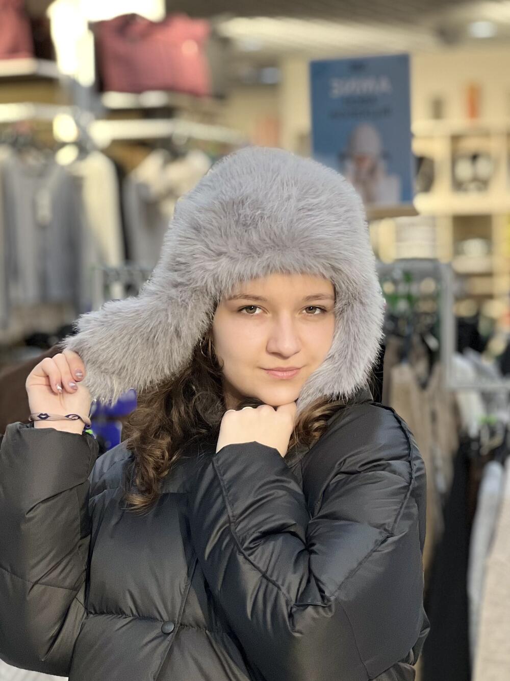 Шапка-вушанка Malisa РУТ штучне хутро сірий