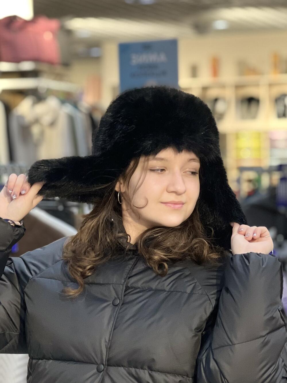 Шапка-вушанка Malisa РУТ штучне хутро чорний