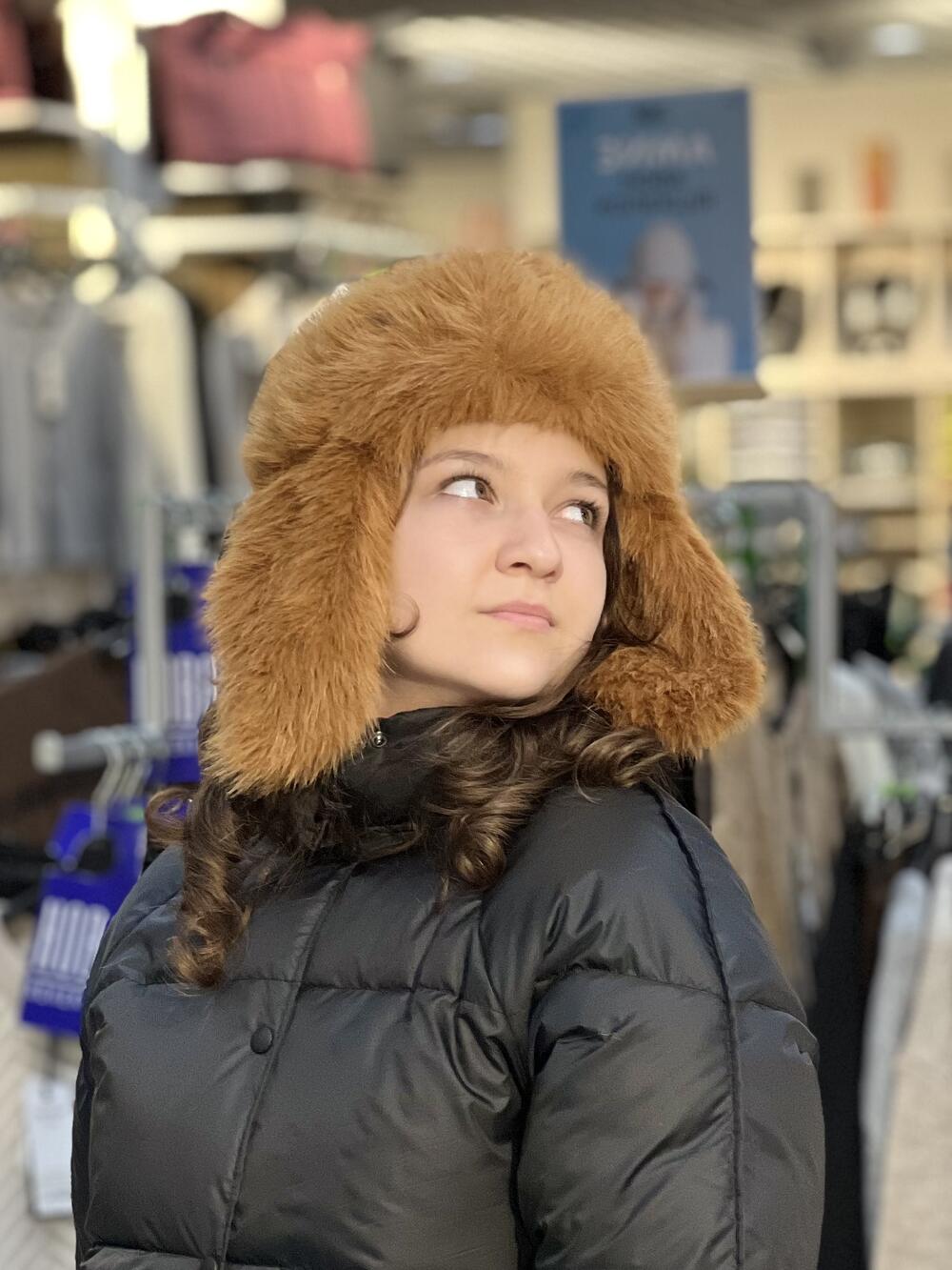 Шапка-вушанка Malisa РУТ штучне хутро карамель