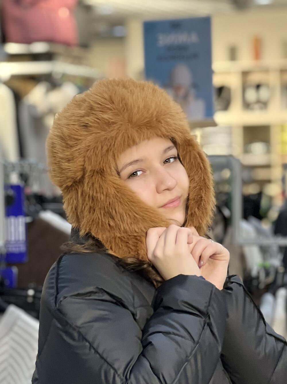 Шапка-вушанка Malisa РУТ штучне хутро карамель