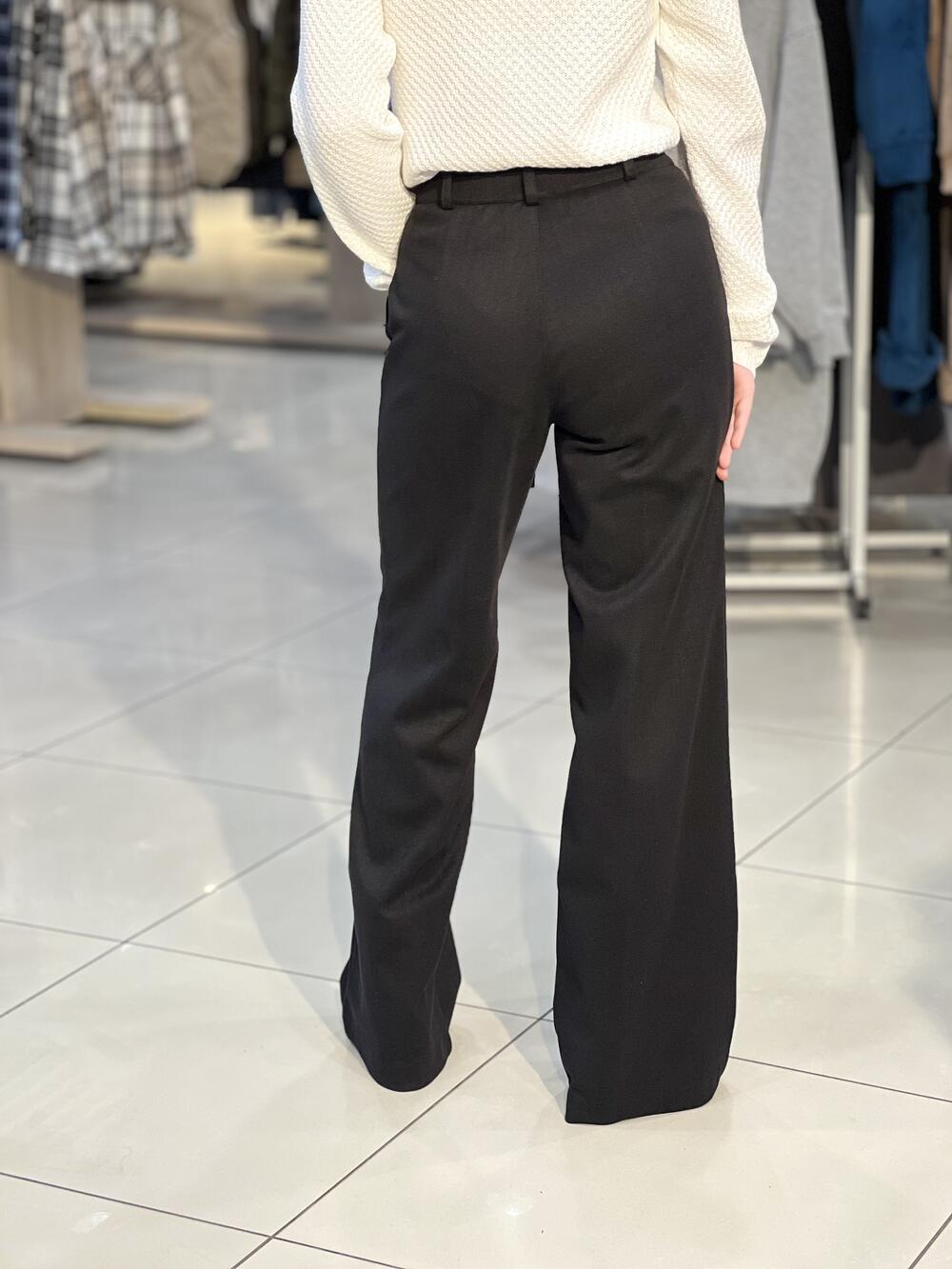 Брюки LP SIM №1 палаццо кашемір ялинка чорний, 40/XS