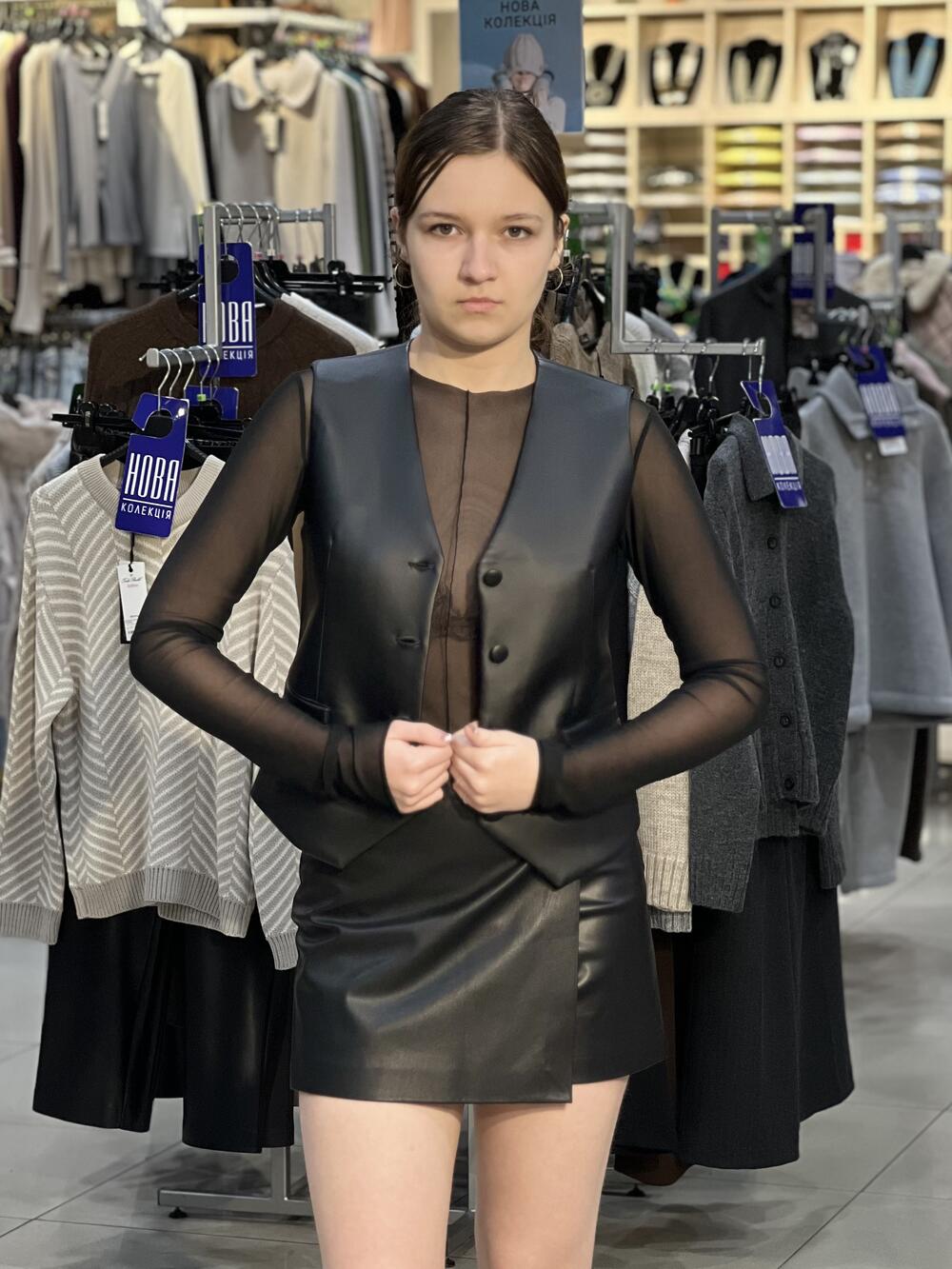 Кофта-сітка LМ 06 чиста чорний, 40/XS