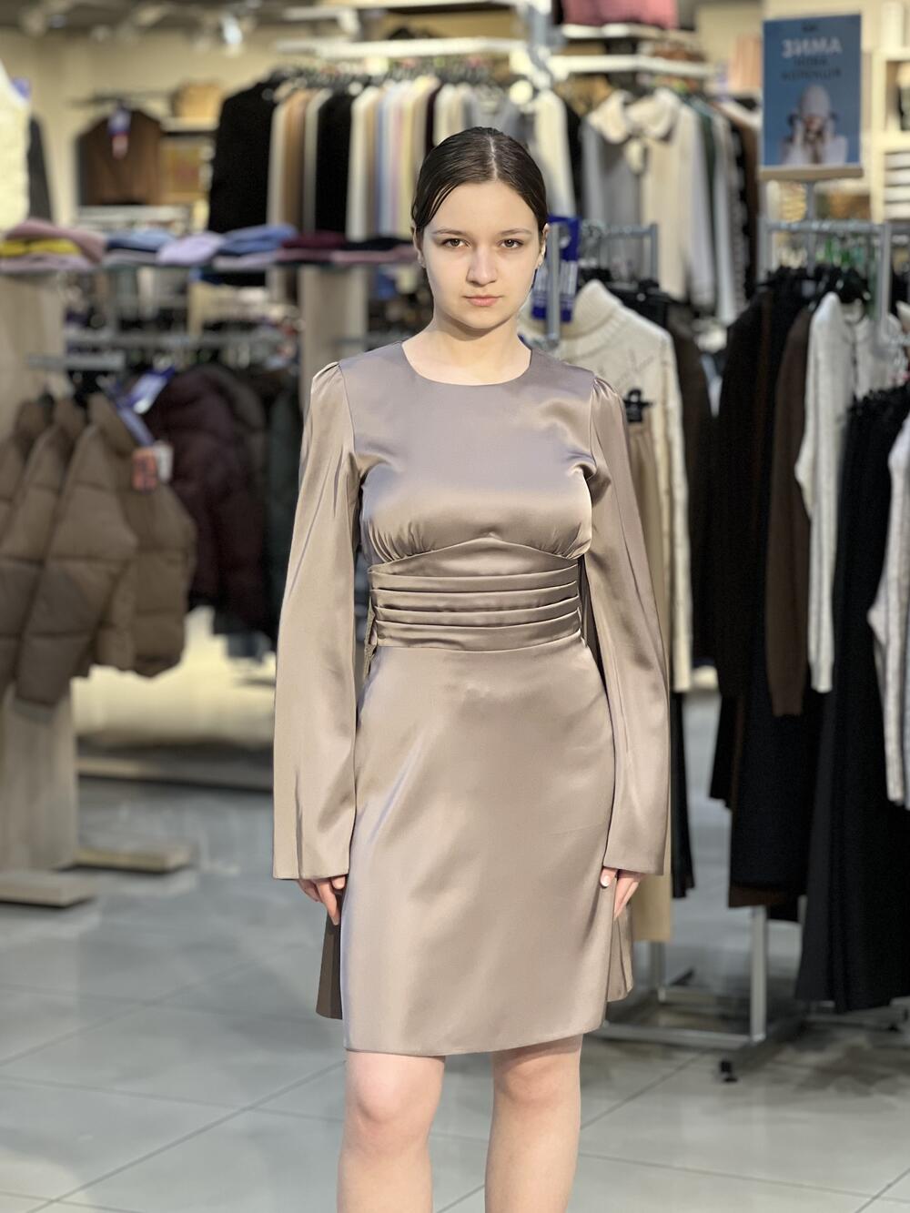 Сукня LP 919 д/р коротке мокко, 40-46