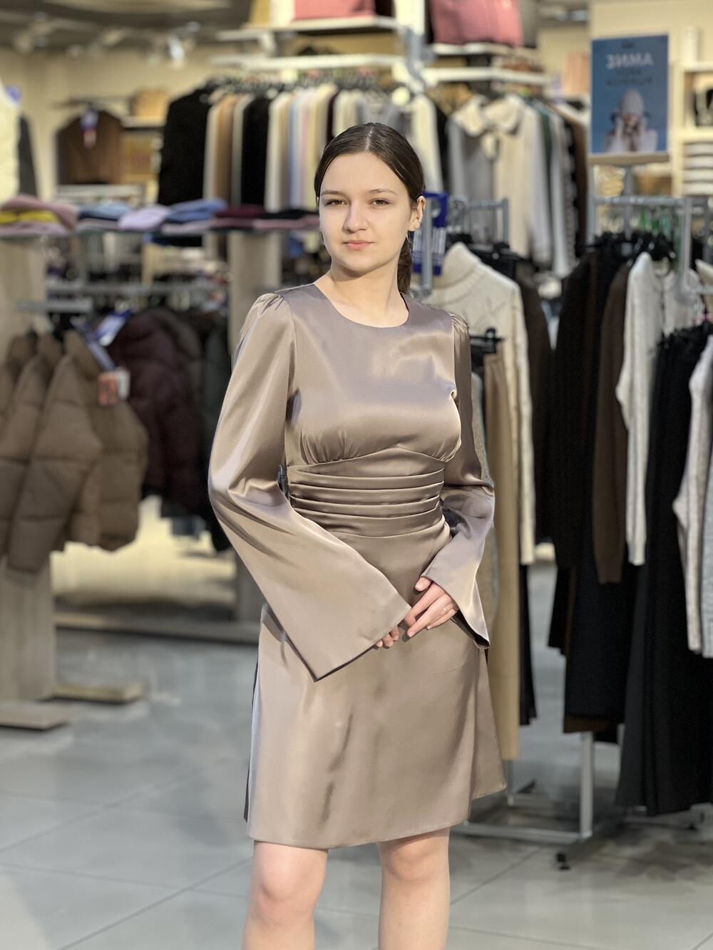 Сукня LP 919 д/р коротке мокко, 40-46