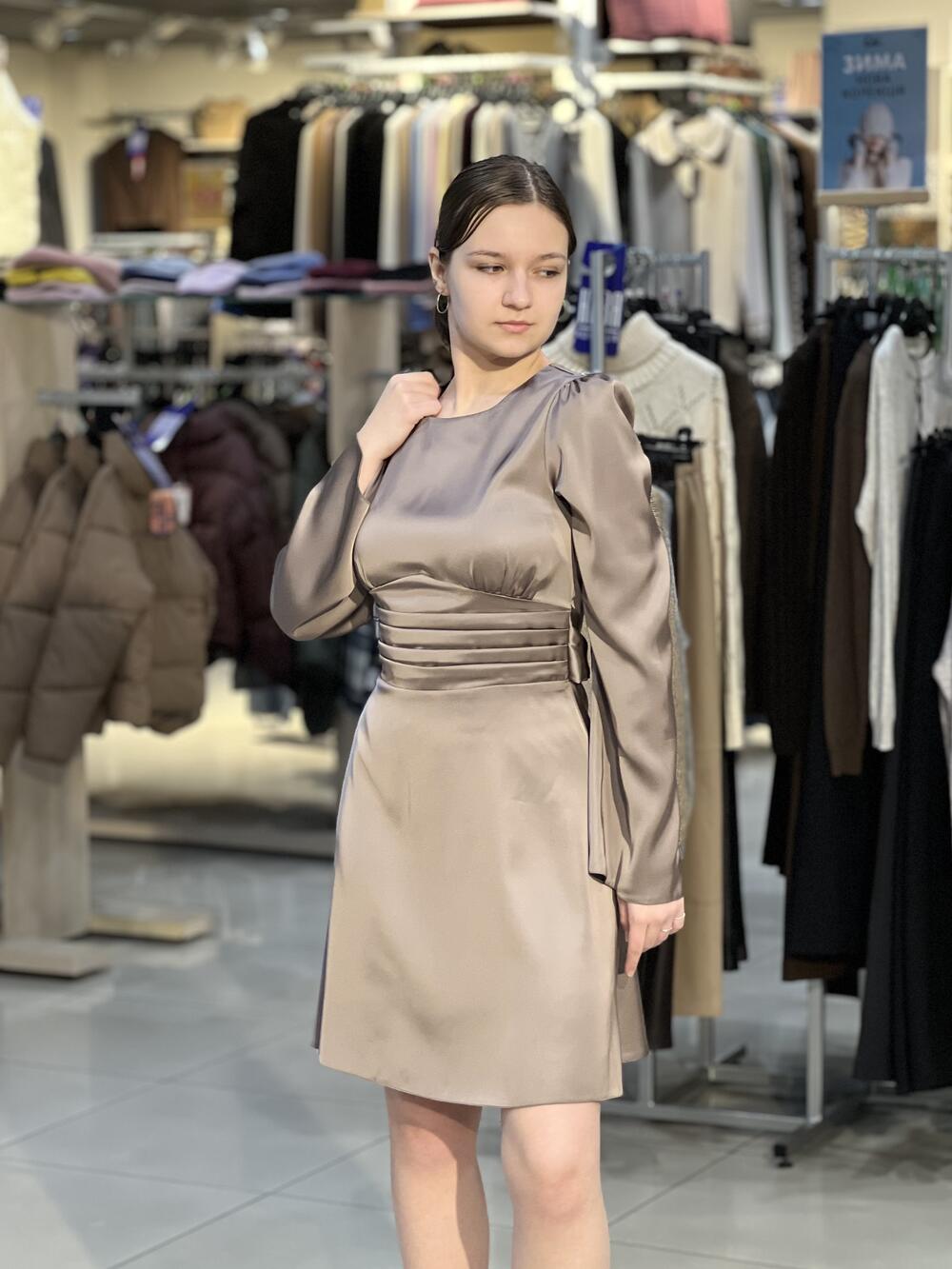 Сукня LP 919 д/р коротке мокко, 36-42