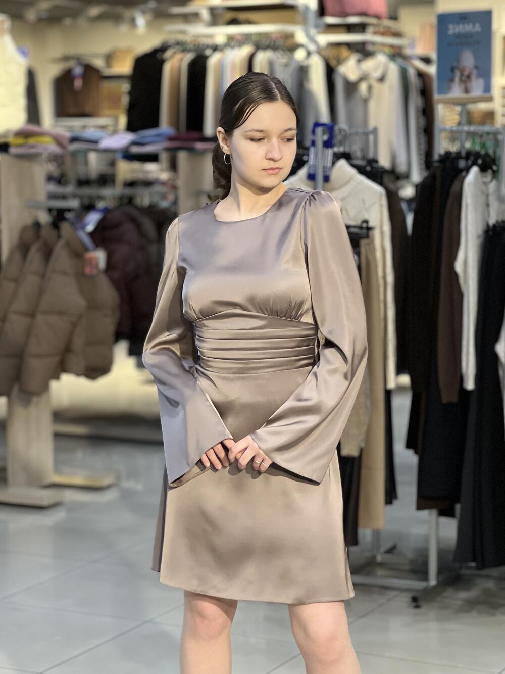 Сукня LP 919 д/р коротке мокко, 36-42