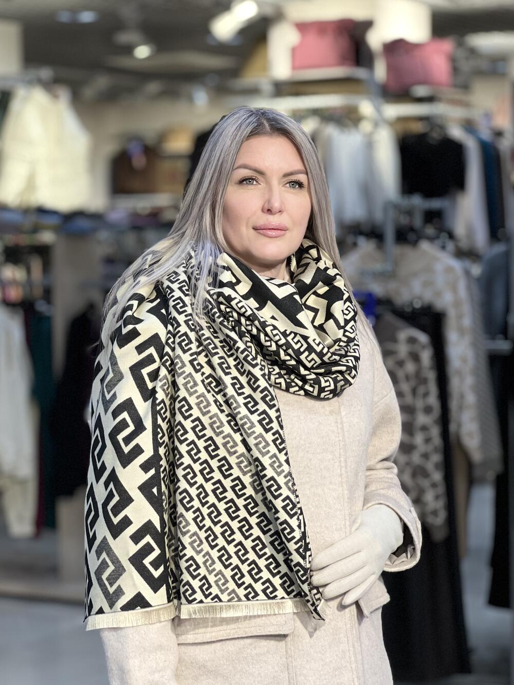 Палантин ТЕТРІС тонкий кашемір 