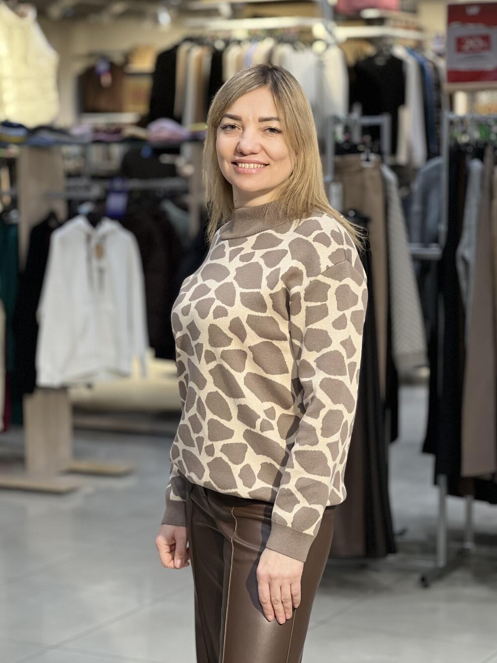 Джемпер LP 2858 принт жирафа 