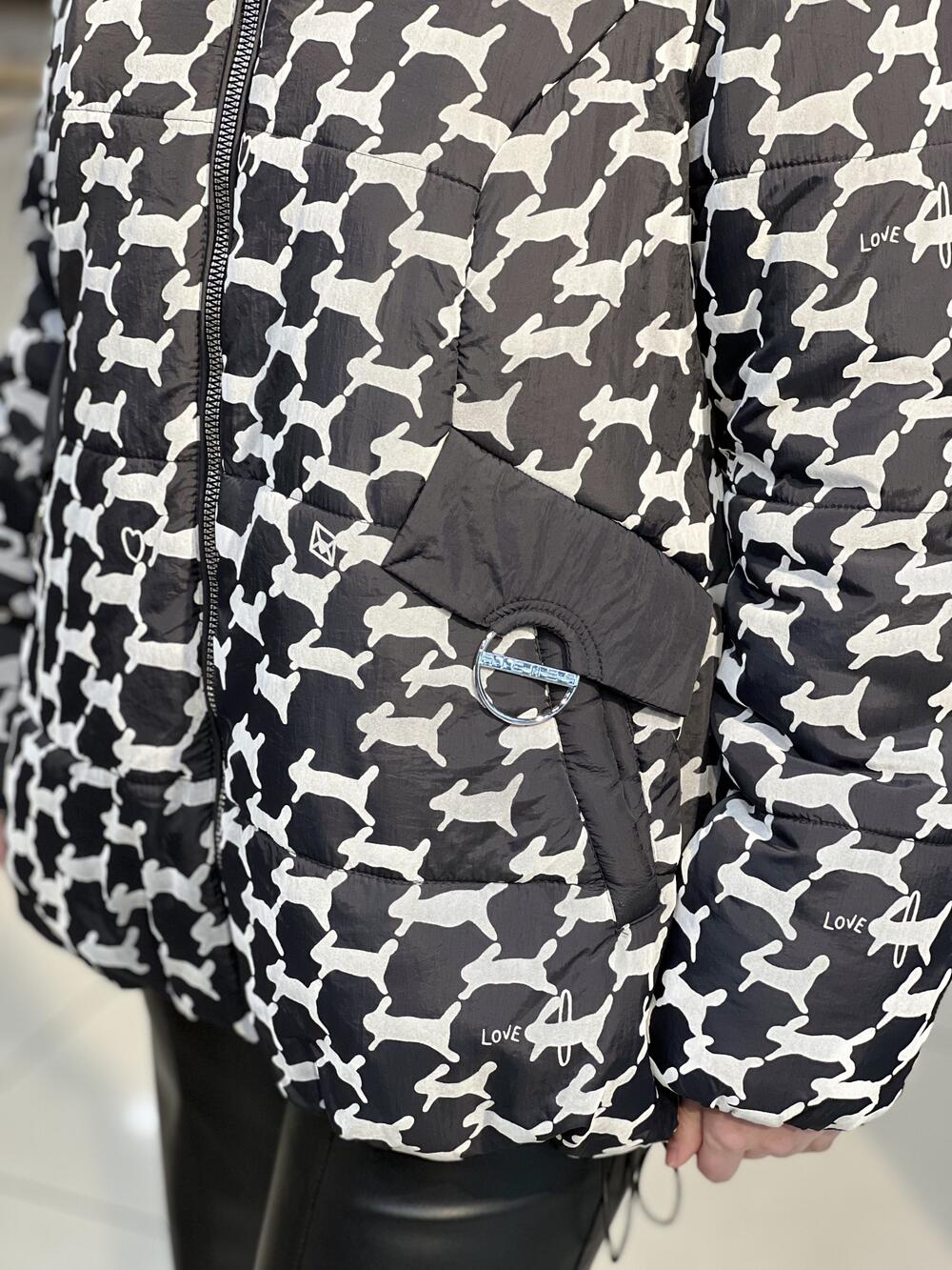 Куртка QC 680 зайці зима чорний, 56