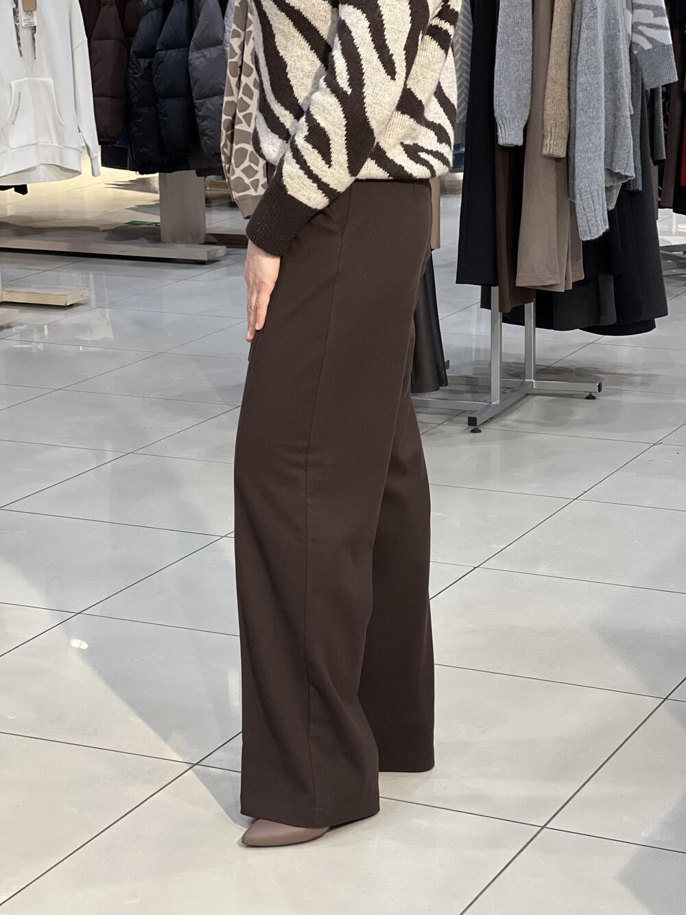 Брюки LP SIM №1 палаццо з вовни Max Mara шоколад, 46/L