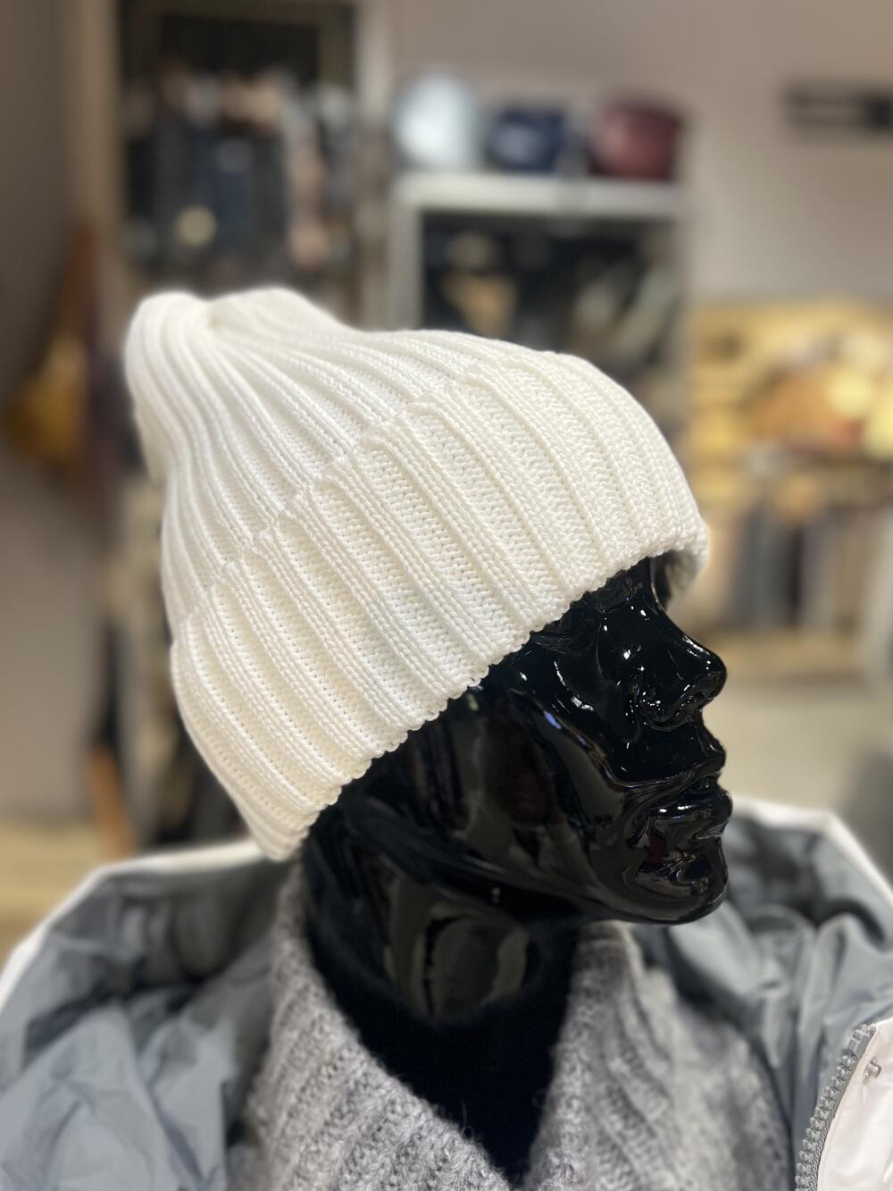Шапка біні котон база білий