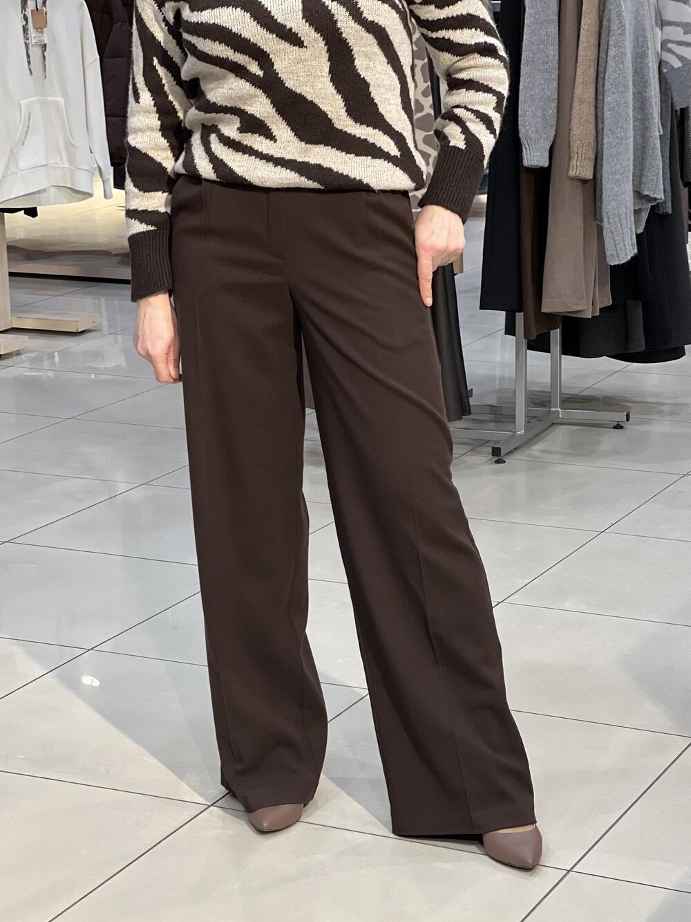 Брюки LP SIM №1 палаццо з вовни Max Mara шоколад, 40/XS