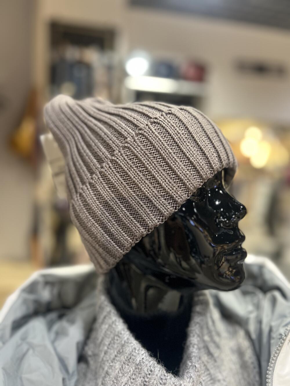 Шапка біні котон база сірий