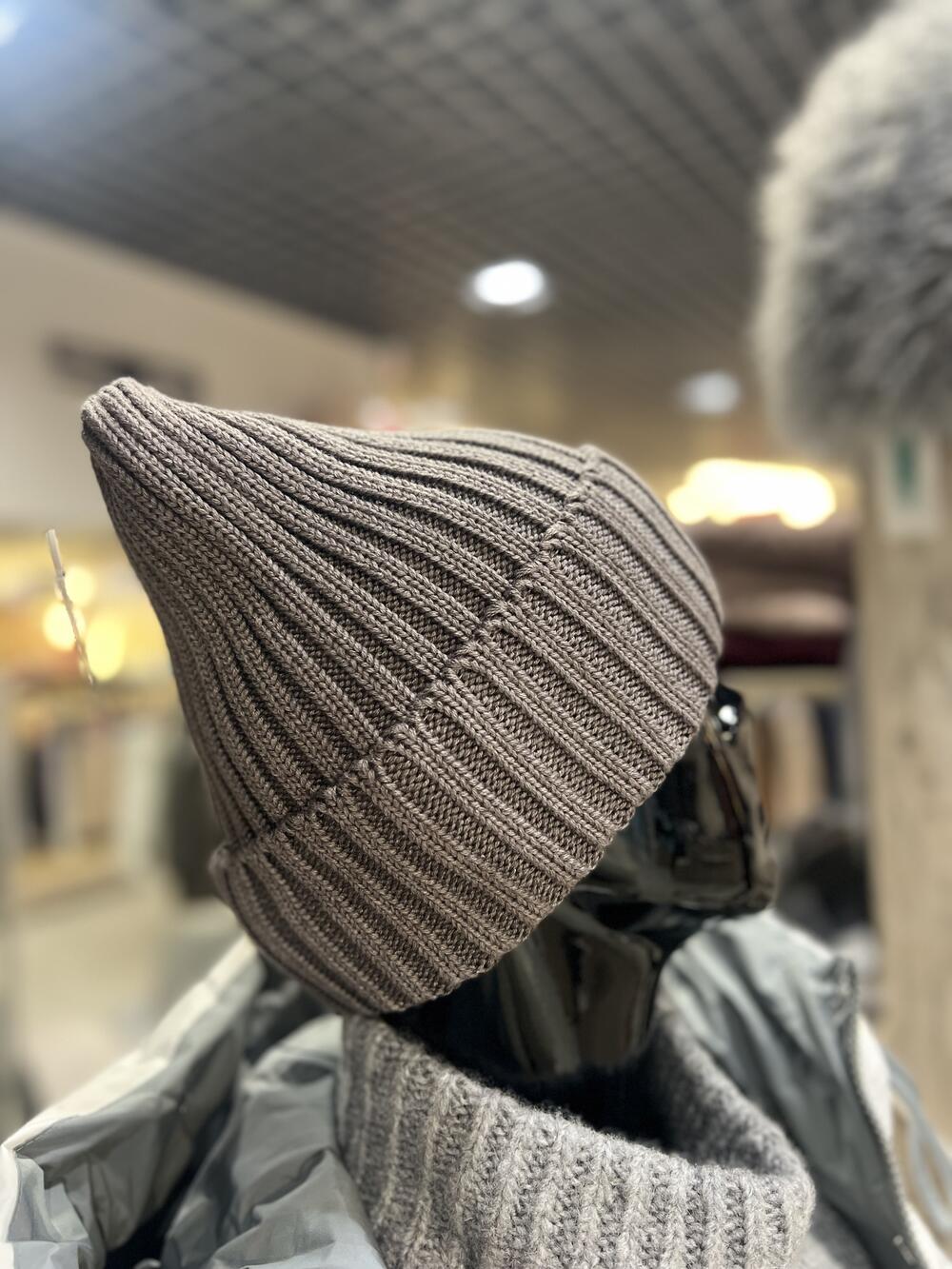 Шапка біні котон база сірий