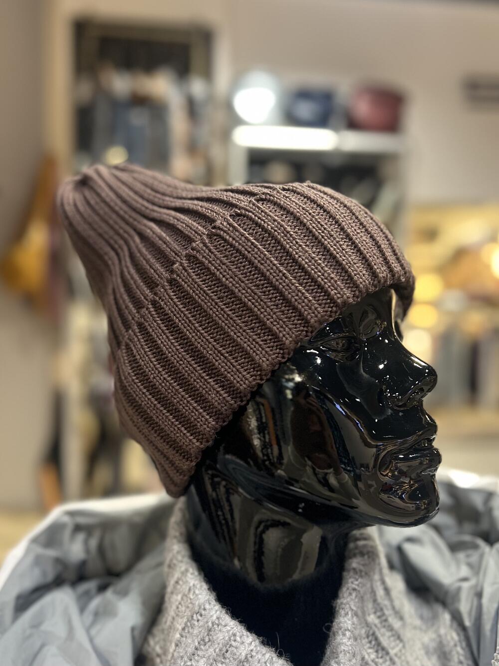 Шапка біні котон база шоколад