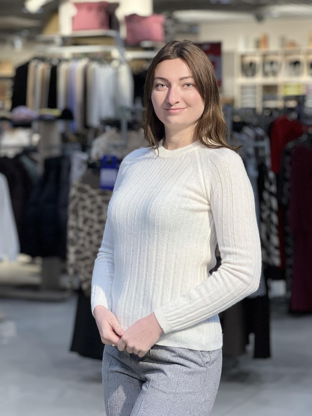 Джемпер LP 2828 реглан тонкий айворі, 42-44