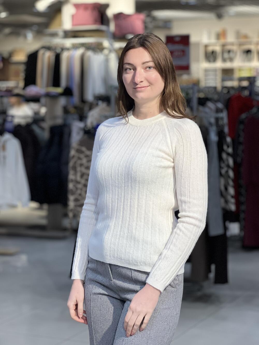 Джемпер LP 2828 реглан тонкий айворі, 42-44