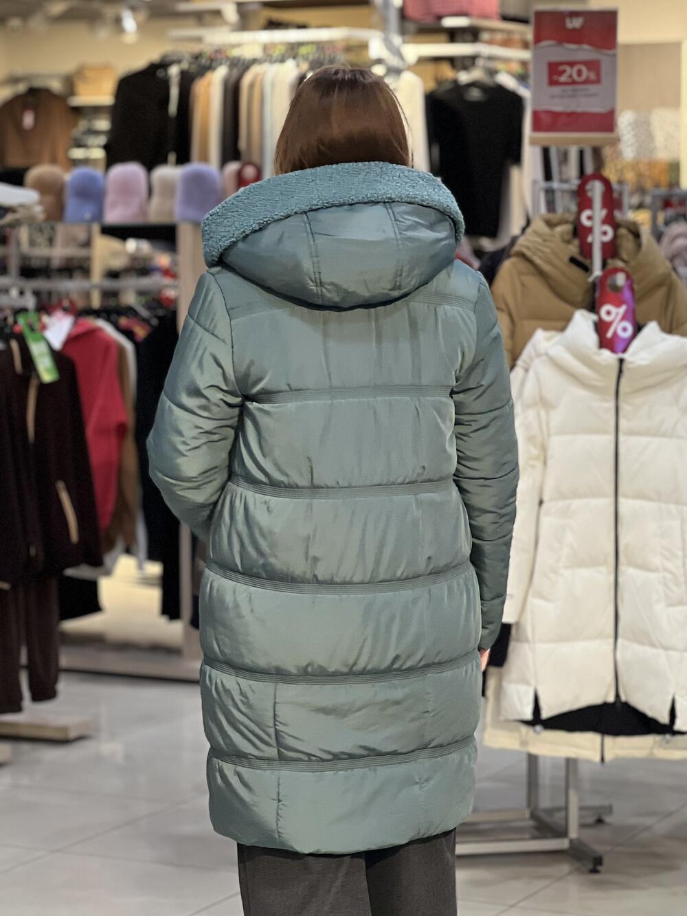 Пальто QA GT 8746-4 баранчик зима смарагд, 48