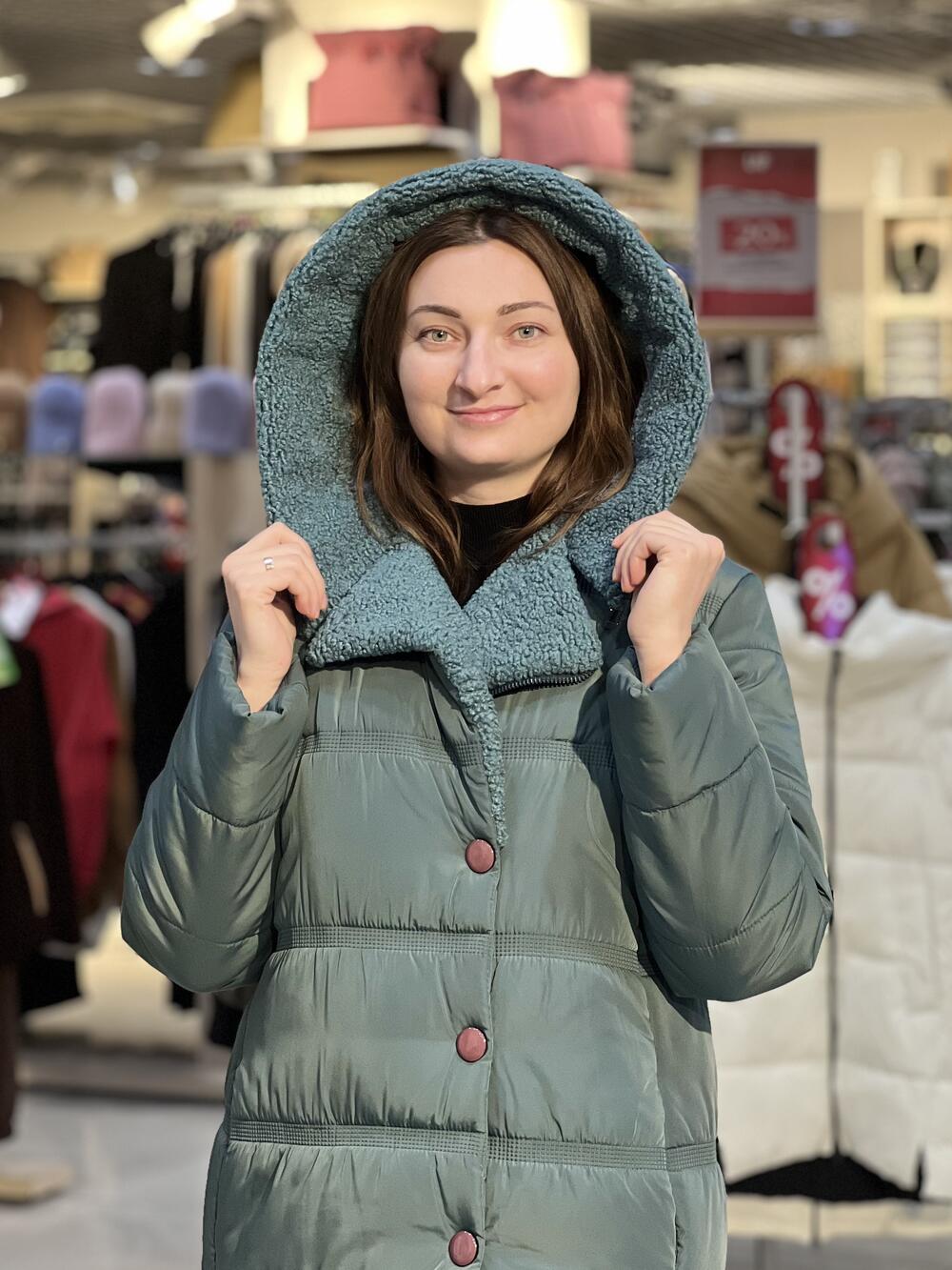 Пальто QA GT 8746-4 баранчик зима смарагд, 48