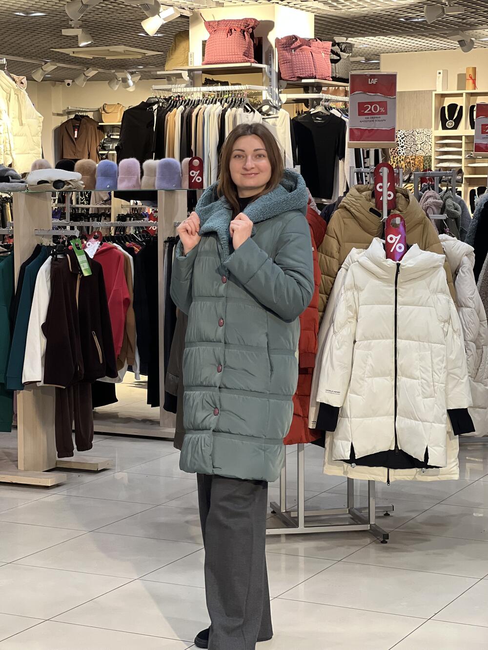 Пальто QA GT 8746-4 баранчик зима смарагд, 48