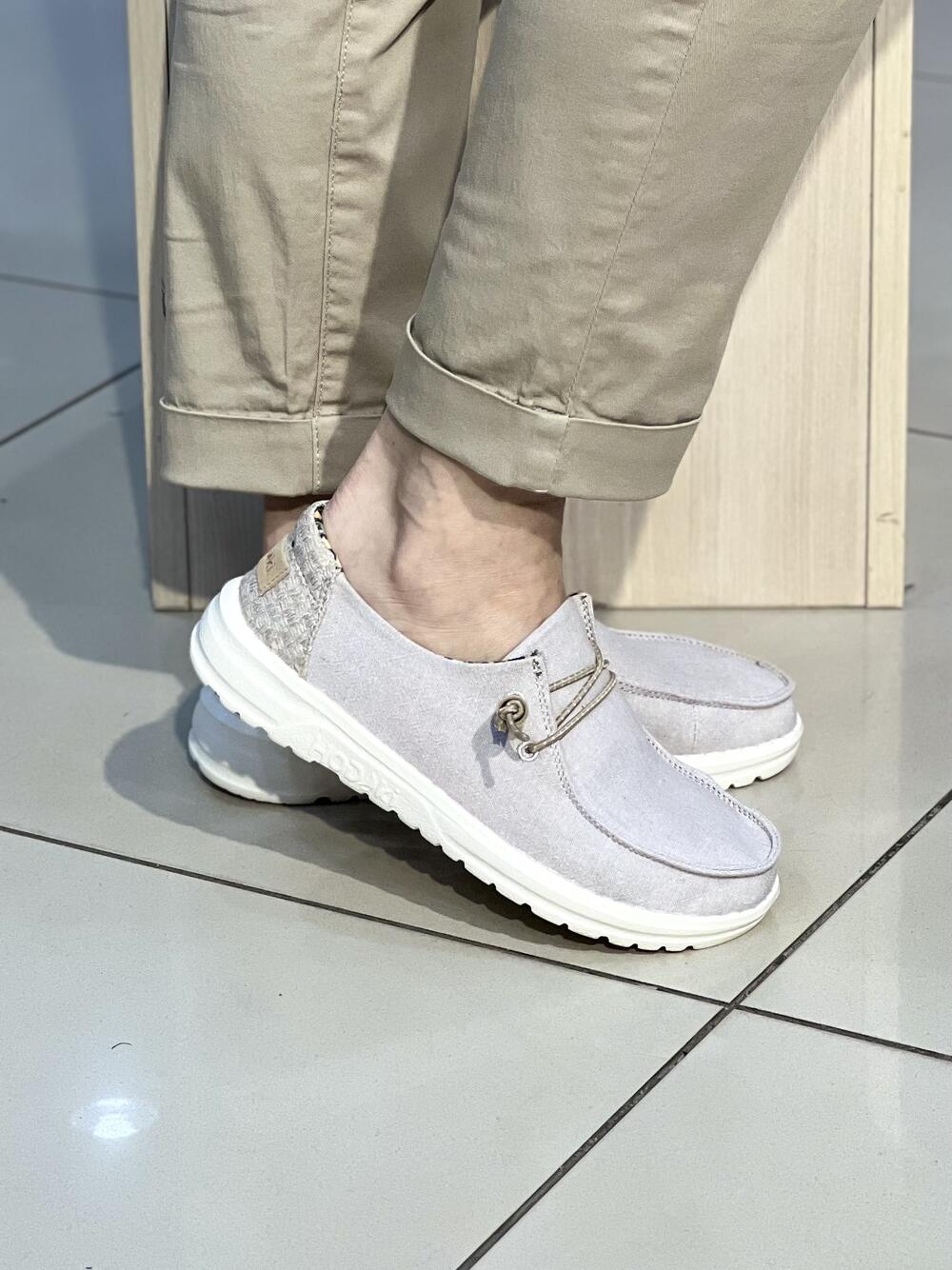 Мокасини жіночі 30-48 BORA ZOO CANELLA  текстиль літо натуральний, 40