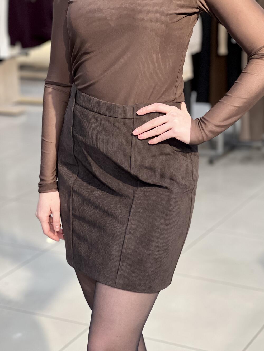 Спідниця LP 1547 коротка вельвет 