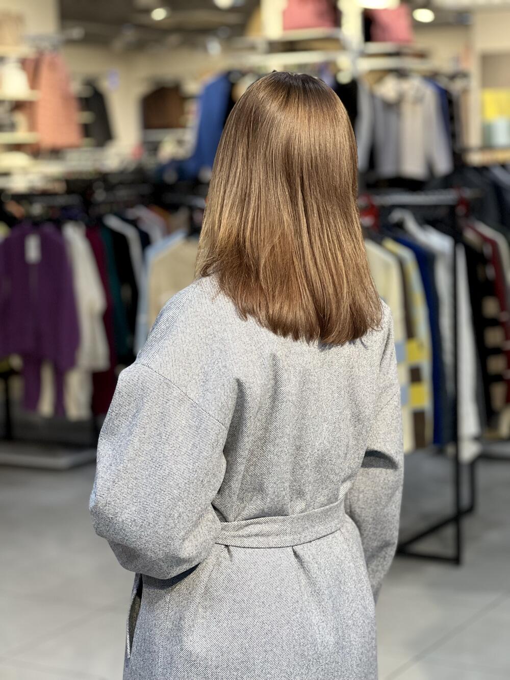 Пальто LJ G-060 діагональ віскоза сірий, M-L